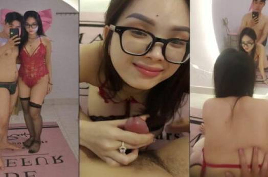 Em gái kính cận lộ clip với ny phần 6