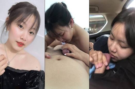 Mặt ngây thơ nữ sinh đang đi taxi em lén lút kéo quần anh ra bú