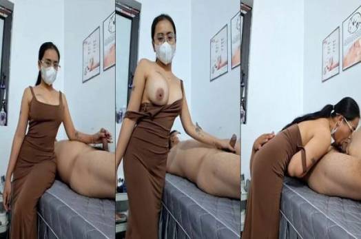Review một ca làm việc massage của em gái kính cận